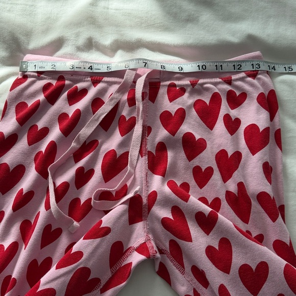 Hanna Andersson Pink Pajama Set with Red Hearts Adult Small Valentine’s Day - Picture 10 of 14